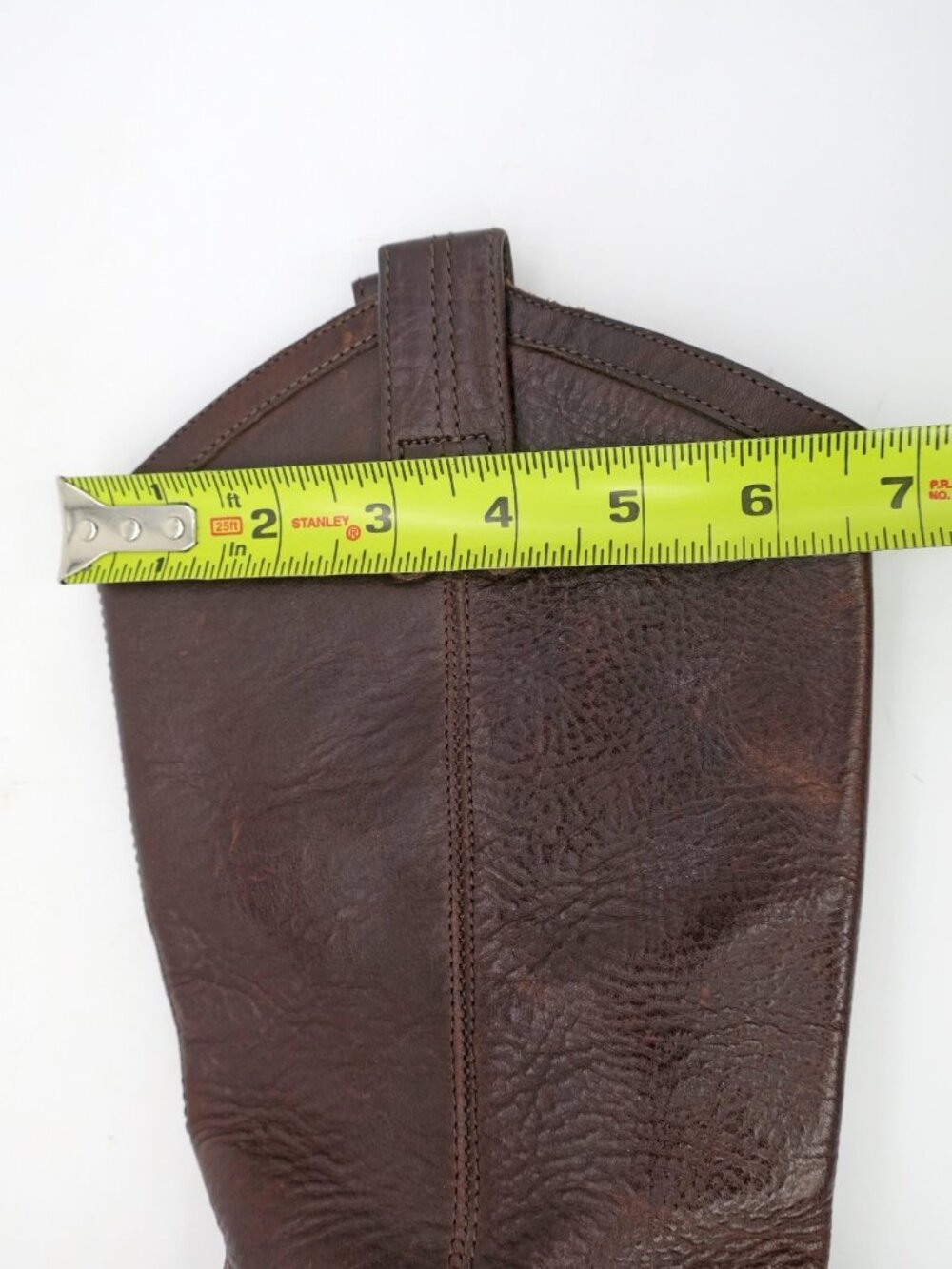Frye Brown Leather Mid-Calf Heeled Boots - Picture 6 of 12